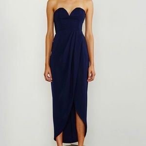 Shona Joy strapless navy cocktail dress. New with tags. US size 8.